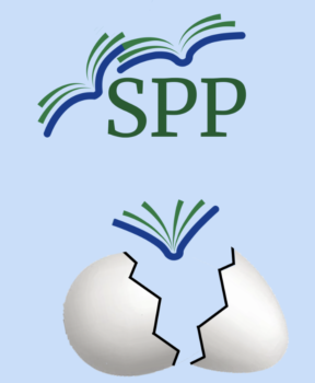 Image of an egg cracking open to reveal the SPP logo